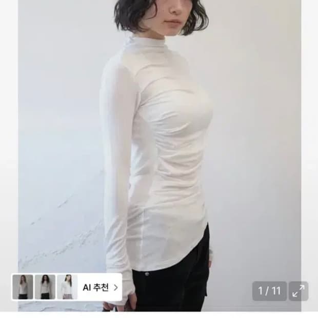 애즈온 veil high-neck tee