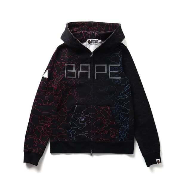 A BATHING APE Pencil Neon Camo Hoodie