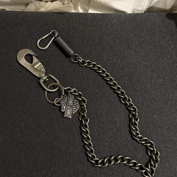 할리데이비슨 건메탈 월렛체인