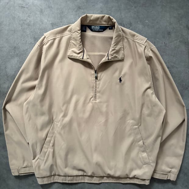 Polo 폴로 랄프로렌 베이지컬러 폴리쉘 아노락 자켓