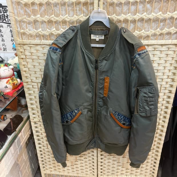 105 정품 아비렉스 타입 블루데님 MA-1 자켓 팝니다