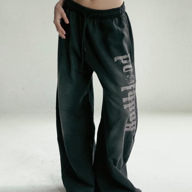 배드블러드 선 페이디드2 조거 블랙 팬츠 츄리닝