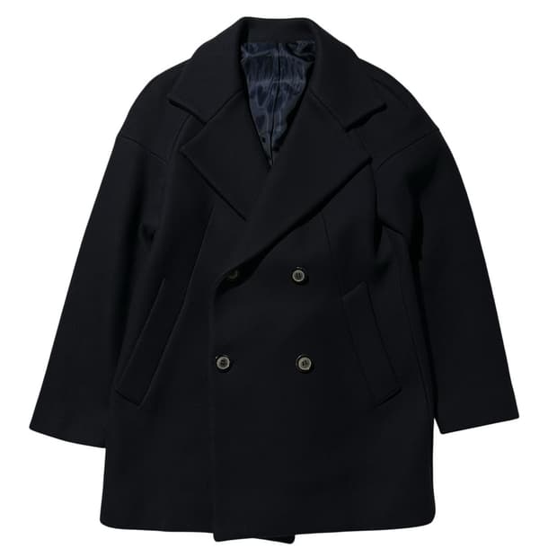 솔리드옴므 우영미 더블 피코트 네이비