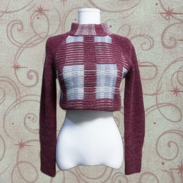 Lily Brown 히메갸루 오네갸루 레드벨벳 솜사탕 크롭 니트