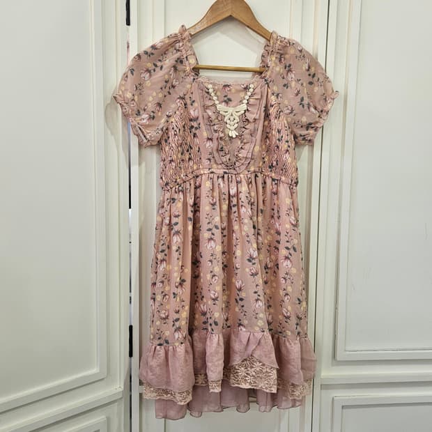 엑시즈팜(axes femme) 플라워 쉬폰 원피스