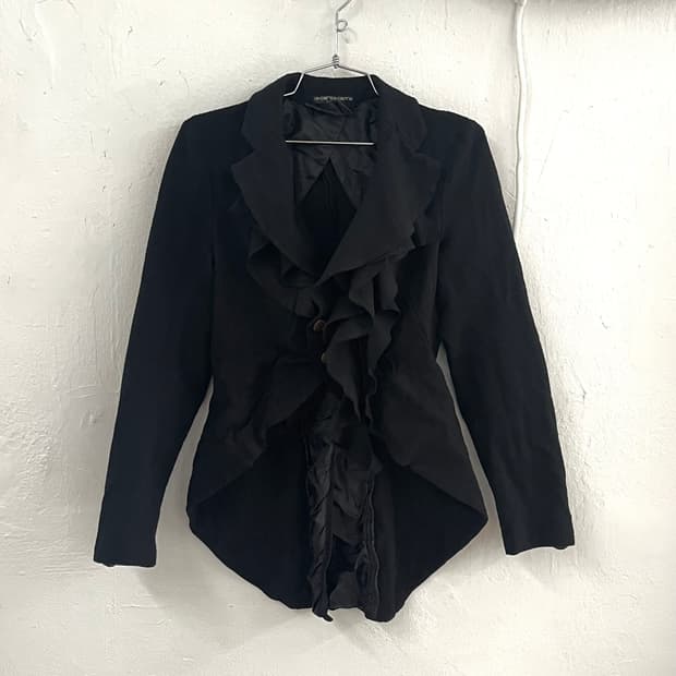 꼼데가르송 2011 아카이브 축융울 러플 자켓