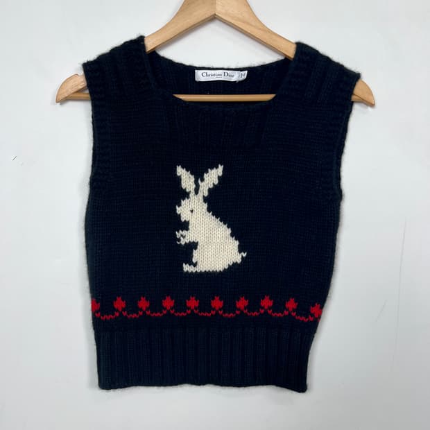 CD Dior 크리스챤 디올 캐시미어 래빗 니트조끼