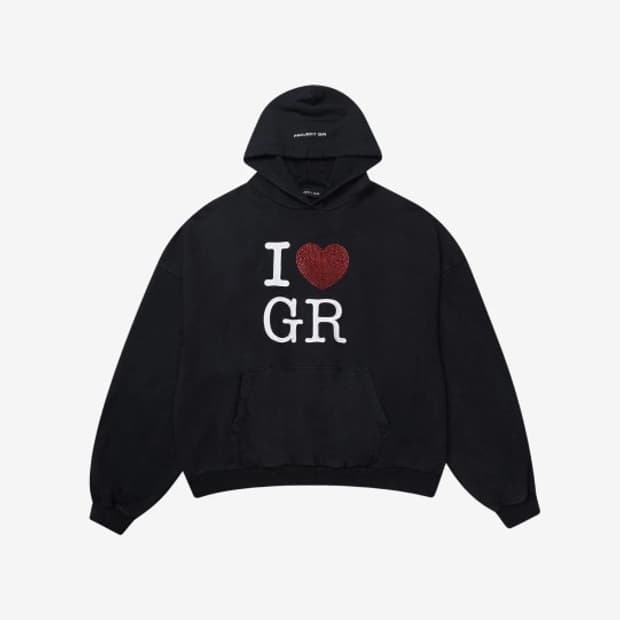 프로젝트 G/R 아이 러브 GR 후드 블랙 - 하우스 오브 GR 한정