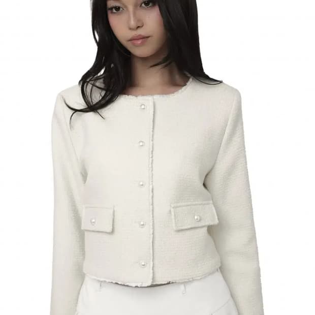 클리시어 바닐라 키스 트위드 자켓