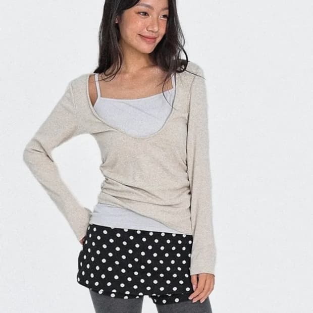 오운서 올드 메모리 레이어드 언발란스 롱슬리브