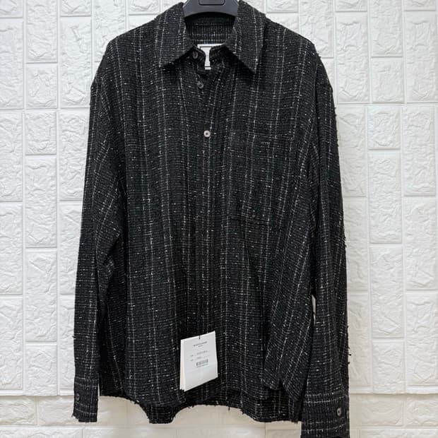 (25FW 새상품) 우영미 블랙 트위드 셔츠(46)