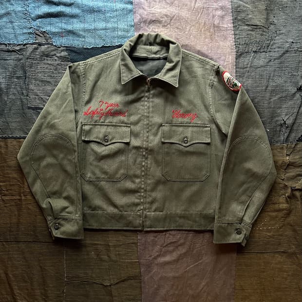 70s USA 빈티지 메카닉 워크 자켓
