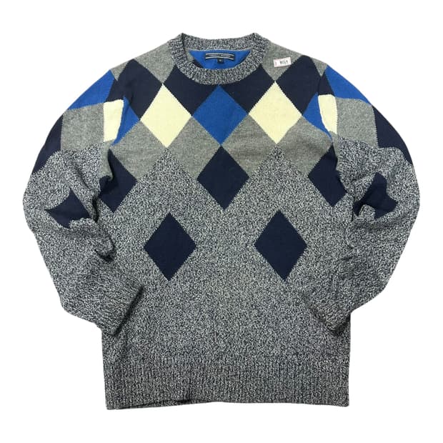 ✨ (바배) 타미 힐피거 아가일 니트 맨투맨 