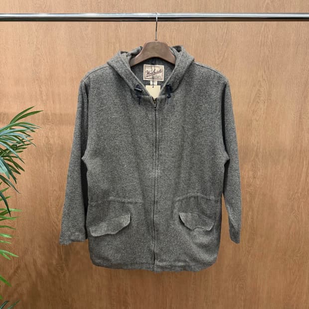 울리치 후드 집업 코트 드로우 스트링 플랩 포켓 디테일 레귤러핏 베이지