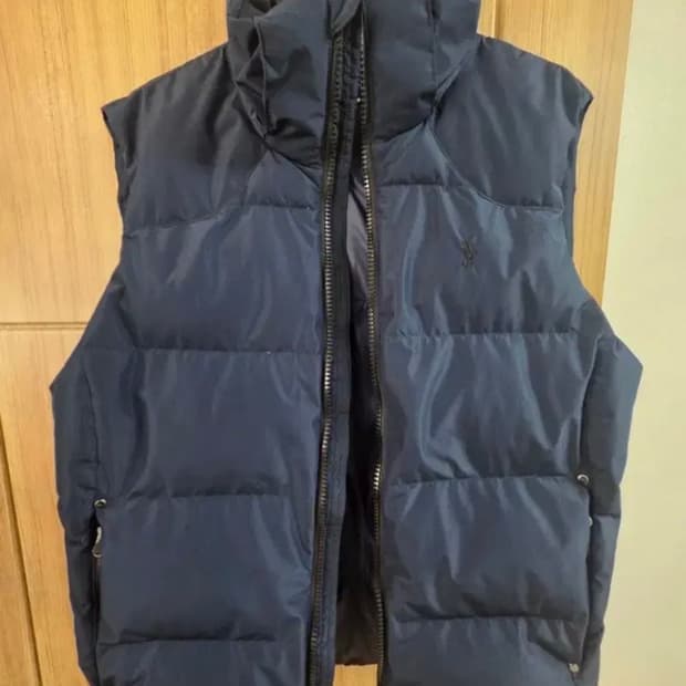 폴로 조끼 패딩 네이비