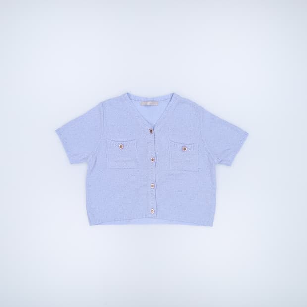 S 에잇세컨즈 여성 부클 반팔니트 0421H1