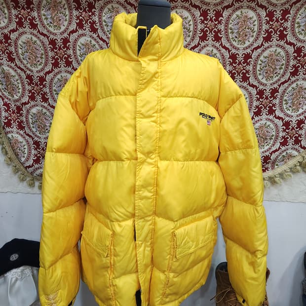 폴로스포츠 90s 성조기자수 오리털 패딩점퍼 빅사이즈

