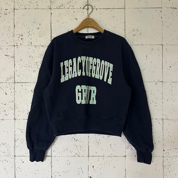 우먼free 그로브 맨투맨 네이비