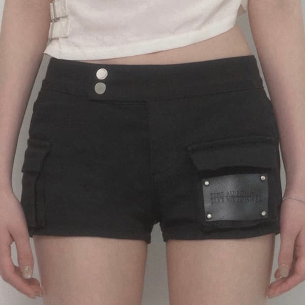 에트오소메 레더패치카고숏팬츠 2사이즈