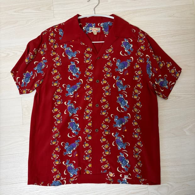 드라이본즈 하와이안 반팔셔츠 레이온셔츠 m