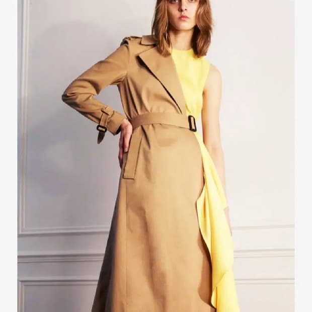 (새상품)ZARA WOMAN 비대칭 러플 옐로우 탑