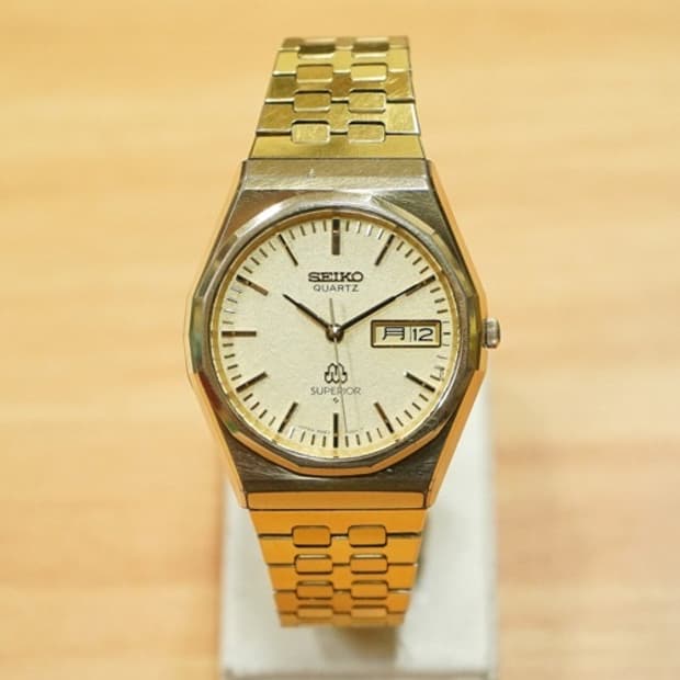 70s 세이코 슈페리어 9983-7000 금장 트윈쿼츠 시계