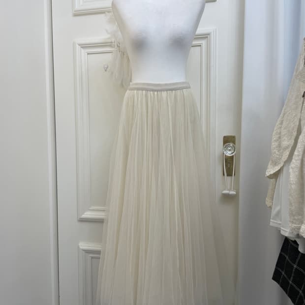 ivory lovely ballerina tule long skirt