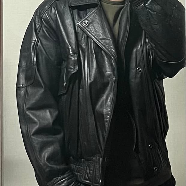 유니온베이 소가죽 봄버 자켓