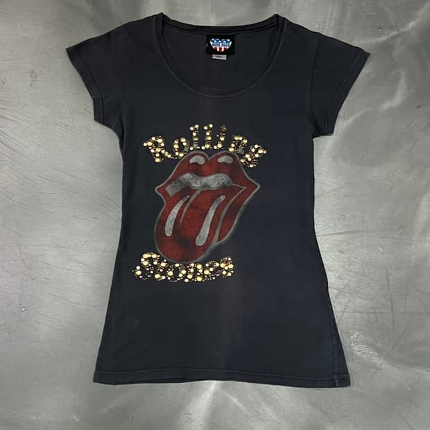  정크푸드 롤링스톤즈 큐빅 반팔티 y16176