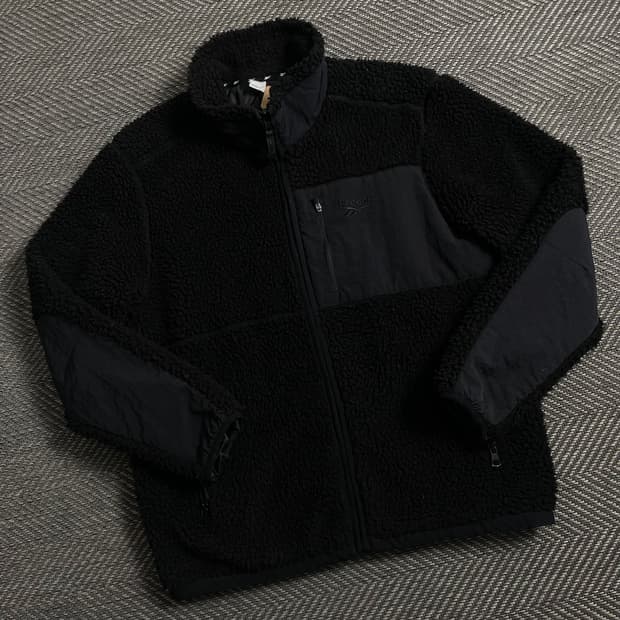 00s 리복 쉐르파 플리스 자켓 블랙y 4657