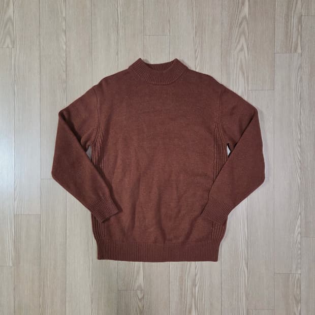 나노 유니버스 브라운 캐시미어 블렌드 모크넥 니트