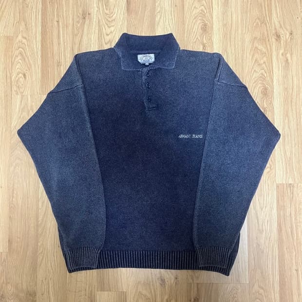 90s armani jeans knit sweater