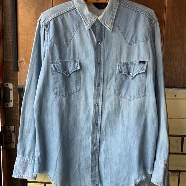 1980s Sears Western Wear Denim Shirt