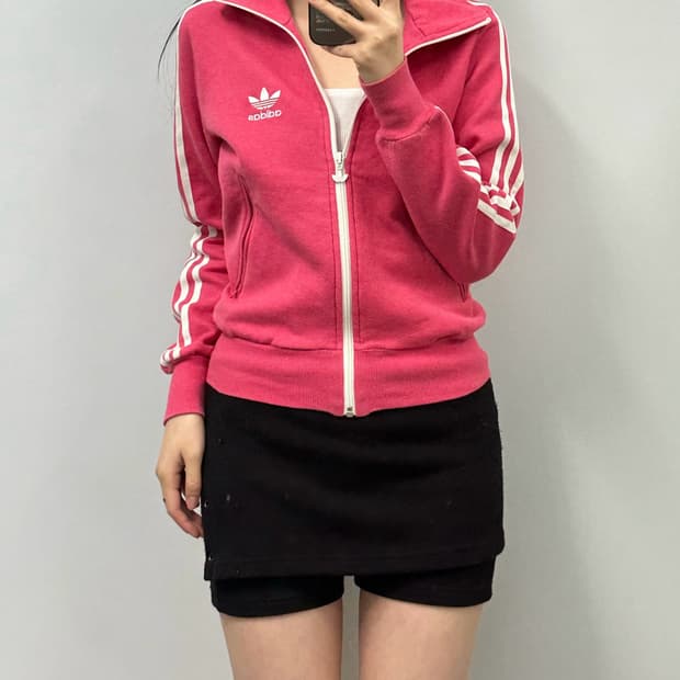 아디다스 파이어버드 핑크 코튼 져지