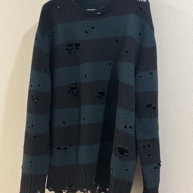 솔로이스트 그런지 니트 그린