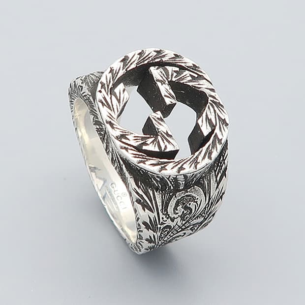 구찌 인터로킹 GG 반지 19호