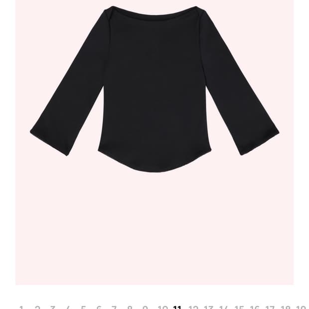 샵어텐즈 슬리브티 soft Lace 3/4 Sleeve Tee