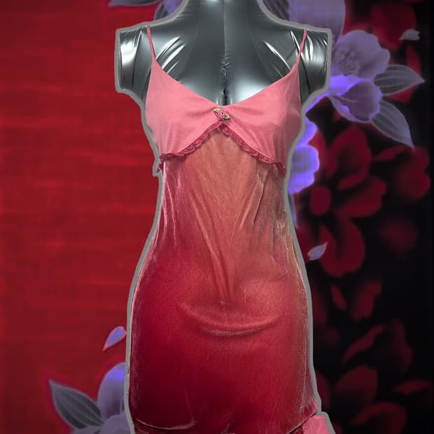 BETSEY JOHNSON 뱃시존슨 그라데이션 벨벳 롱 슬립 원피스