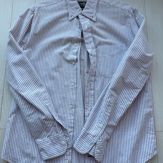 짓먼빈티지 퍼플스트라이프 셔츠 M