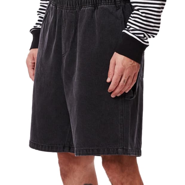 OBEY 오베이 이지 데님 카펜터 쇼츠 블랙 XL