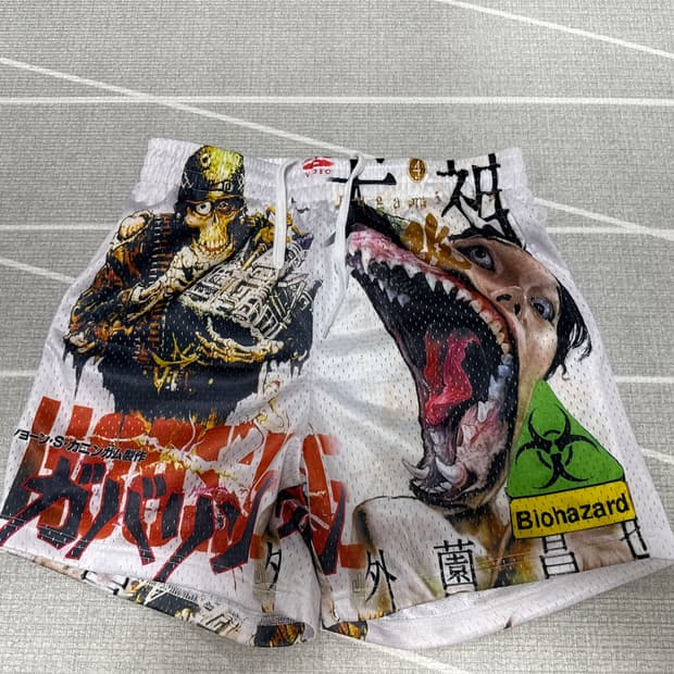 GrimyKids 디자이너 바이오하자드 프린트 숏팬츠
