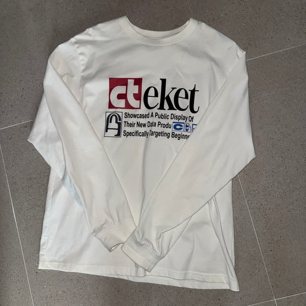 테켓 Plan L/S Tee White 롱슬리브 긴팔 티셔츠