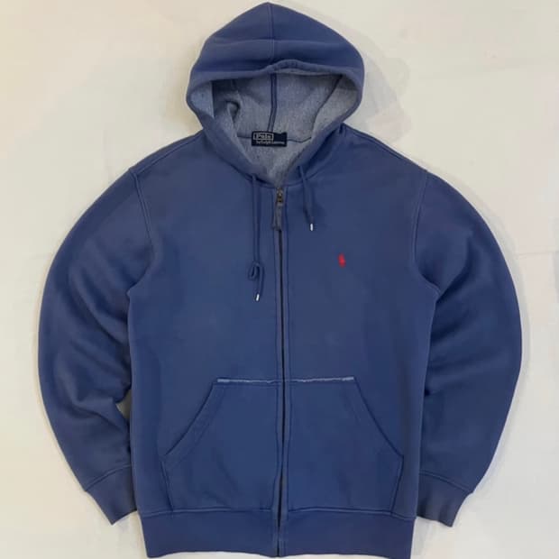 폴로 후드집업 스카이블루