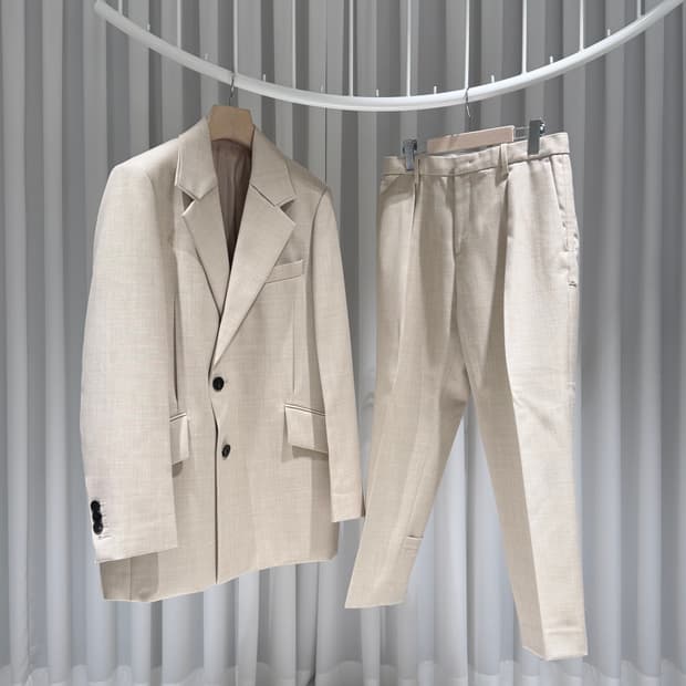 (A+/48) / 우영미 더블 브레스트 블레이저 팬츠 셋업 베이지