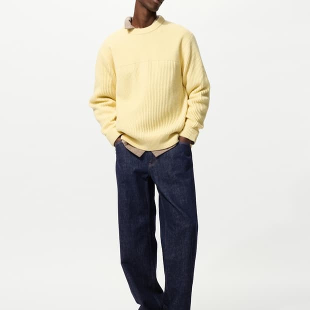 유니클로x jw앤더슨 스트레이트진 블루 35