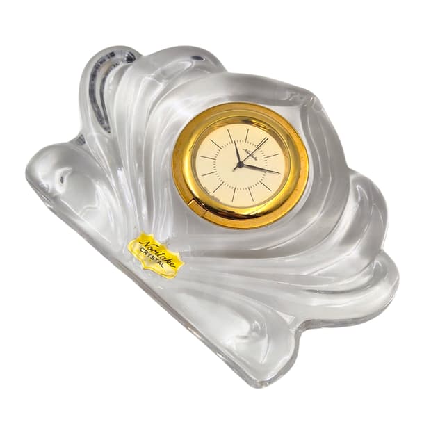 80s 노리다케 크리스탈 조개 탁상시계
