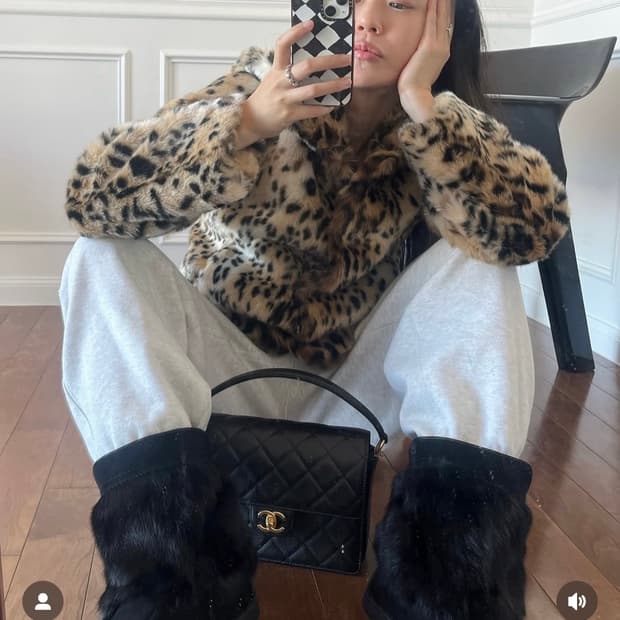 마지셔우드 레오파드 퍼자켓 택달린 새상품 팝니다 1사이즈