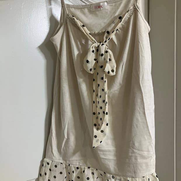 빈티지 도트 슬리브리스