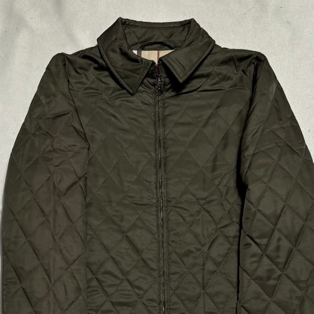 XS 버버리 여성용 카키 퀄팅 자켓