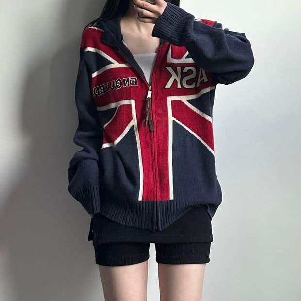 Ask 에스크 y2k 와투케 니트집업